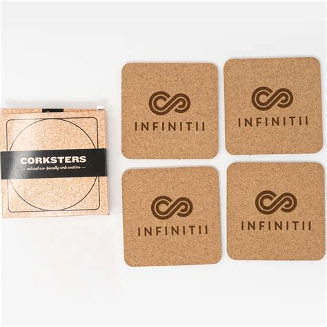 Corkster Square Coaster Set Inkmule