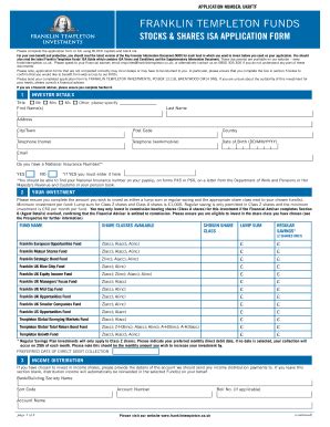 Fillable Online STOCKS SHARES ISA APPLICATION FORM Fax Email Print