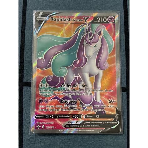 Carta Rapidash De Galar V Full Art Reinado Arrepiante