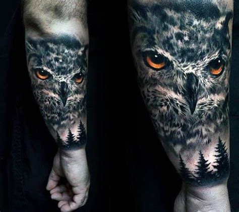 40 Realistic Owl Tattoo Designs For Men Nocturnal Bird Ideas In 2020