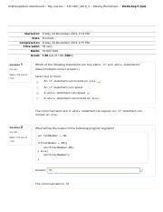 Workshop Quiz Attempt Review Pdf Usqstudydesk Dashboard My