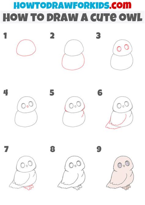 How to Draw a Cute Owl - Easy Drawing Tutorial For Kids