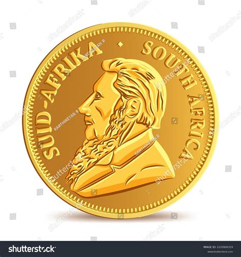 South African 1oz Gold Krugerrand Coin Stock Vector Royalty Free 2220906329 Shutterstock