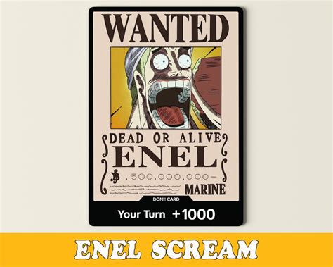 Wanted Enel Scream One Piece Tcg Don Card Custom Alternate Art One