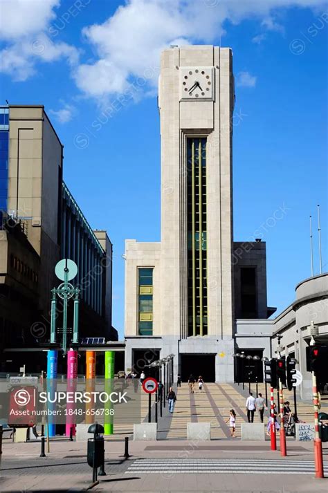 Tower At The Gare Du Nord Railway Station Noordstation St Josse