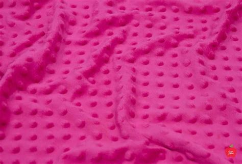 Hot Pink Minky Minky Dot Minky By The Yard Minky Dot Material Minky