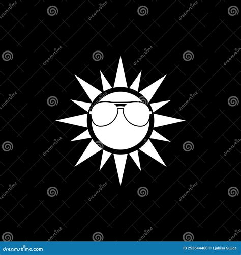 Icono De Gafas De Sol Aislado En Fondo Oscuro Ilustraci N Del Vector