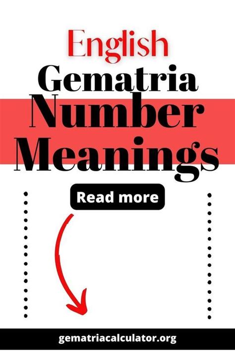 English Gematria Number Meanings-Hebrew and Jewish Gematria 2023 | Number meanings, Meant to be ...