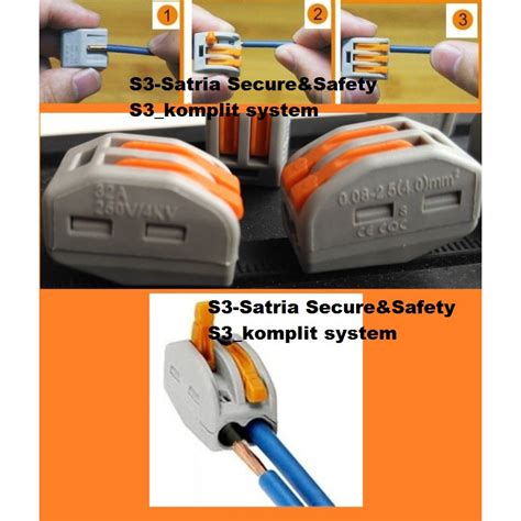Jual Sambungan Wago 2P 2 Wire Terminal 2 Jalur Sambung Kabel Listrik