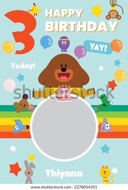 Hey Duggee Birthday Card Birthday Invitation Stock Vector (Royalty Free ...