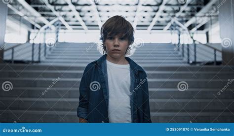 Sad Boy Standing Alone