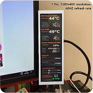 Bewinner In Pc Temp Monitor Metal Case Ips Usb Mini Screen For