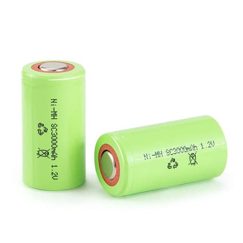 High Capacity Nimh Sc 1 2v 3000mah Sub C Size Batteries Cell