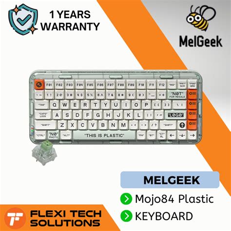 Flexi Tech Melgeek Mojo Plastic Transparent Fully Assembled Multi Mode Wireless Hot Swap