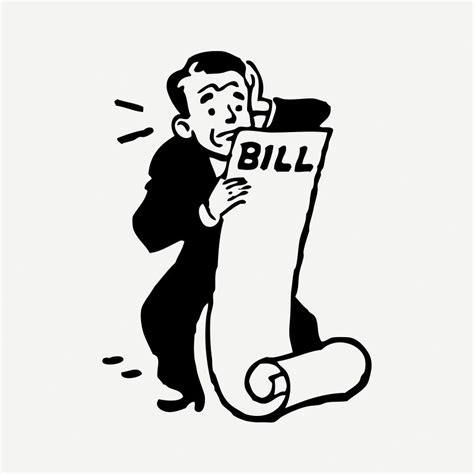 Businessman Holding Bill Drawing Vintage Free Psd Rawpixel