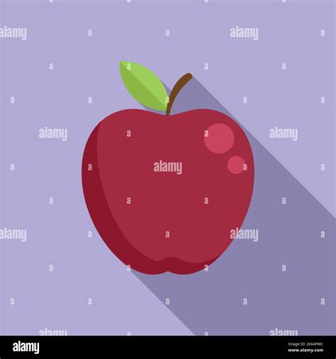 Eco Apple Icon Flat Vector Farm Organic Person Garden Stock Vector