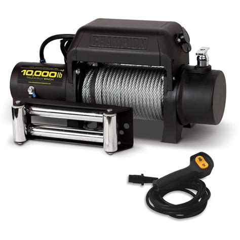 Champion Power Equipment 10 000 Lb Truck SUV Winch Kit With Remote