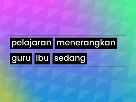 Menyusun Kata Menjadi Kalimat Unjumble