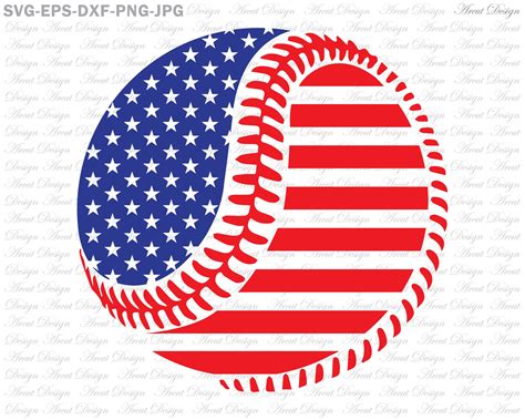 Baseball Svg 4th Of July Svg American Flag Svg Fourth Of July Svg