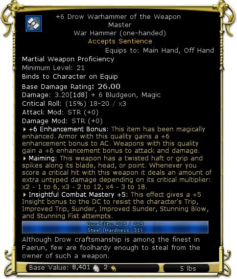 Filedrow Warhammer Of The Weapon Masterpng Ddo Wiki