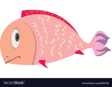 Sad fish Royalty Free Vector Image - VectorStock