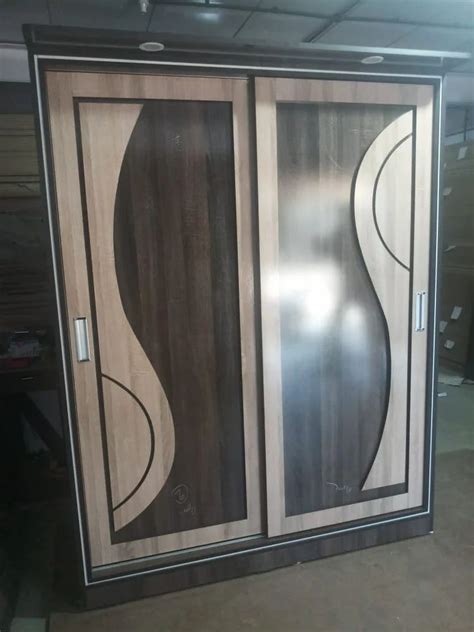 Pre Laminated Partical Board Door Bedroom Wooden Wardrobe Without