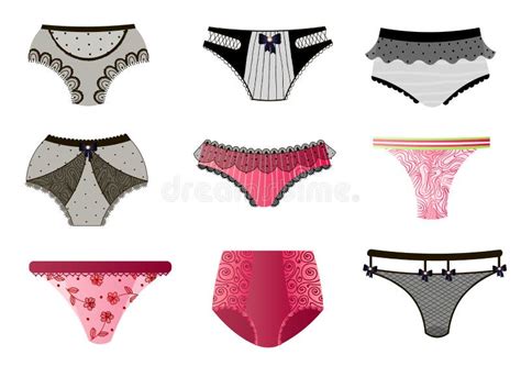 Types Woman Underwear Stock Illustrations 296 Types Woman Underwear