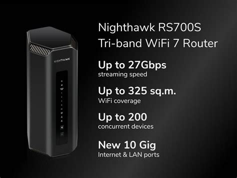 Netgear Nighthawk Rs700s 10 Gig Ports Tri Band Wifi 7 Router Routers