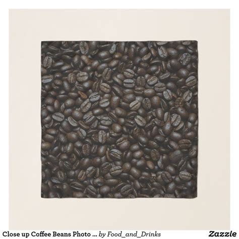 Close up Coffee Beans Photo Texture Scarf | Zazzle