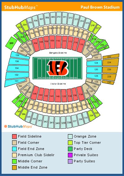 Seating Chart For Paycor Stadium - Stadium Seating Chart