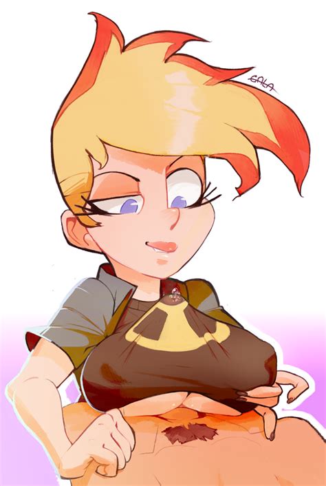 Rule 34 1boy 1girls Blonde Hair Blue Eyes Breast Grab Breasts Busty Canon Genderswap Cartoon