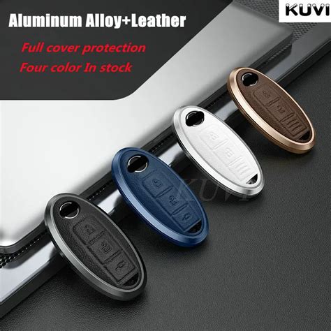 Funda De Cuero De Aleaci N Para Llave Inteligente De Coche Para Nissan