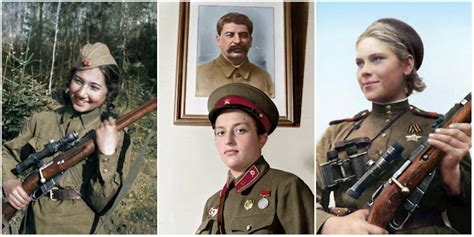 Stunning Colorized Photos Of Legendary Soviet Female Snipers From Wwii