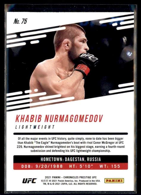 Panini Chronicles Ufc Prestige Khabib Nurmagomedov The