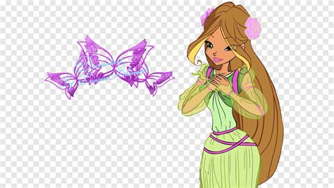 Flora Bloom Musa Aisha Winx Club Musim 7 Flora Bermacam Macam Ungu