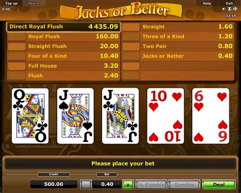 Play Jacks or Better Video Poker from Novomatic for Free