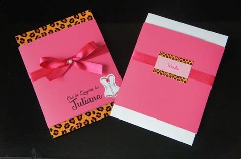 Convite Chá de Lingerie Onça Elo Produtos Especiais