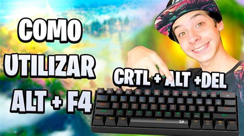 Como Apertar Alt F4 Ctrl Alt Del No Teclado 60 K606 Redragon Youtube