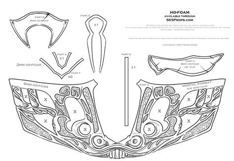 Hd-Foam Mortal Kombat Sub Zero Mask Template Download Printable PDF ...