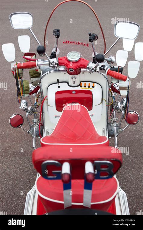 Customised Classic Lambretta Scooter Stock Photo Alamy