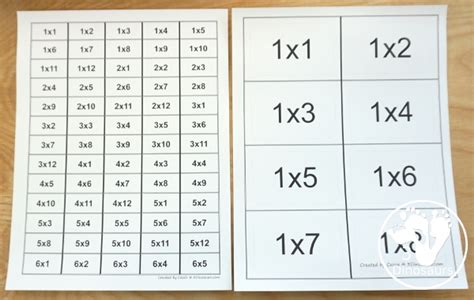 Mini Multiplication Flashcards 3 Dinosaurs