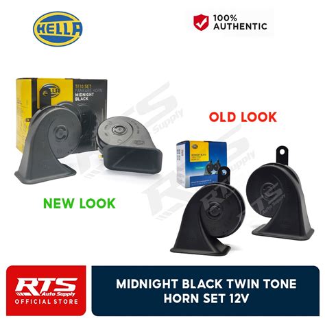 Hella Midnight Black Twin Tone Horn For Car And Motorcycle Horn