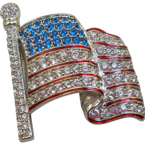 Swarovski Flag Pin Flag Pins Swarovski Swarovski Crystal Jewelry