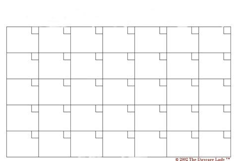 Calendar Outline Template