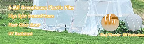 Amazon Yowlieu X Clear Greenhouse Plastic Sheeting Mil