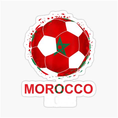 "Morocco flag supporter moroccan soccer team moroccan" Sticker for Sale ...