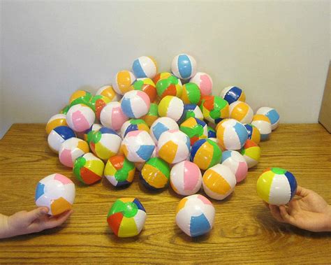 18 Mini Beach Balls Multi Colored 5 Inflatable Pool Beachball Classic And Pastel For