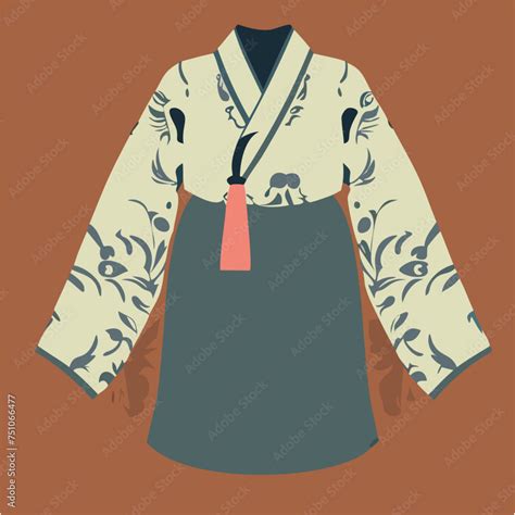 Graceful Hanbok Elegance Vector Of Korean Traditional Clothing Stylish Cultural And Elegant