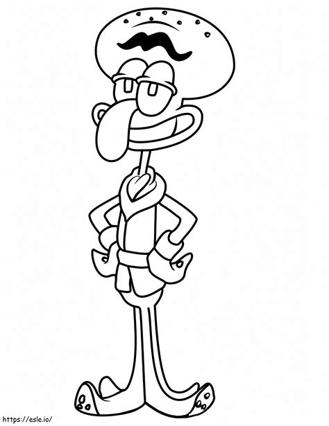 Squidward 1 Coloring Page