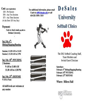 Fillable Online Athletics Desales Sat Feb 4 DeSales University